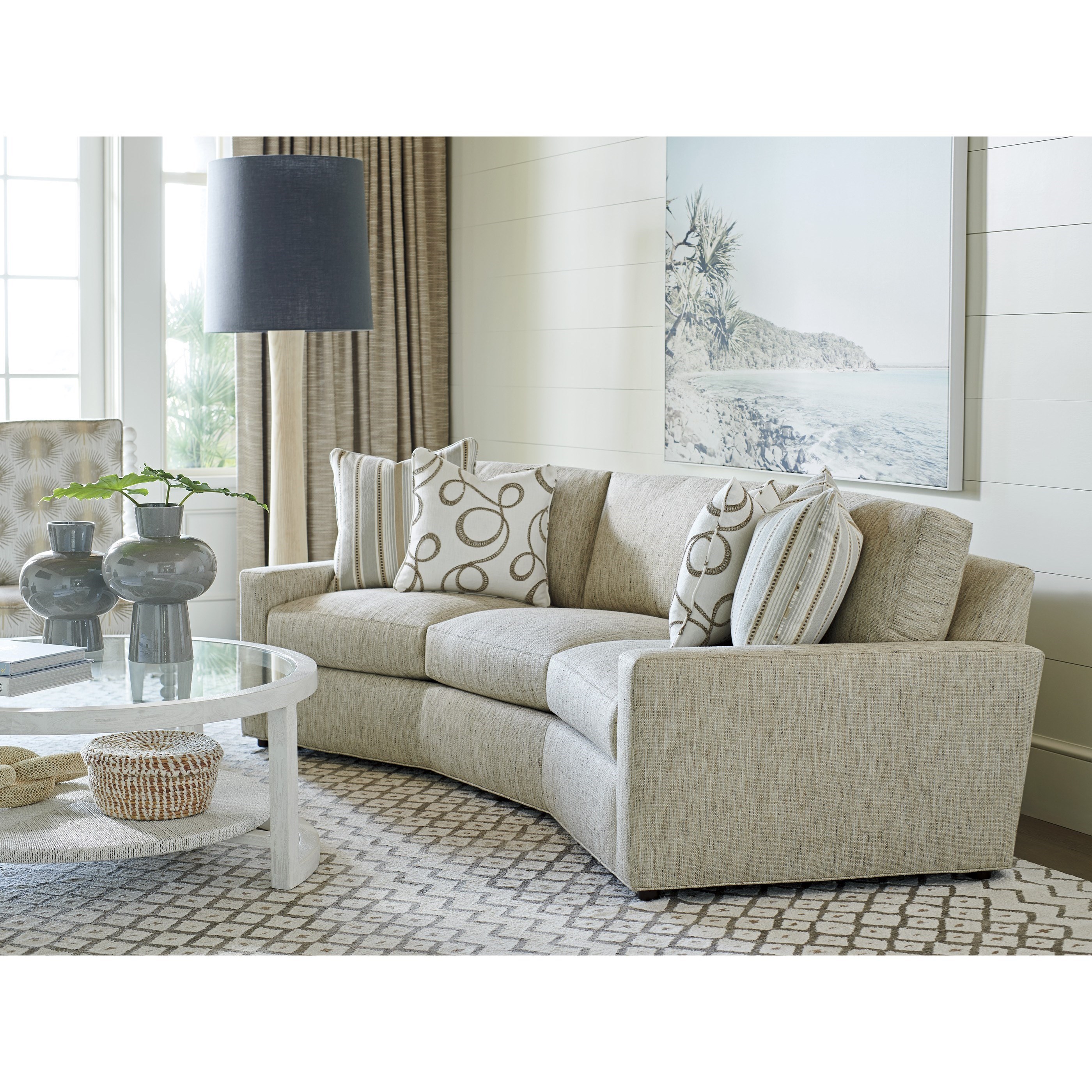 Tommy Bahama Home Ocean Breeze Rivershores Angled Conversation Sofa